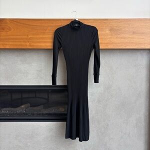 ME+EM Ribbed Long Sleeve Midi Dress, Size 8